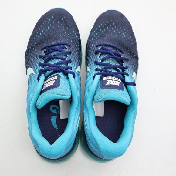 Nike Air Max 2017 Men's Size 10 Blue Black White Anthracite Sneakers 849559-404 - Picture 9 of 11